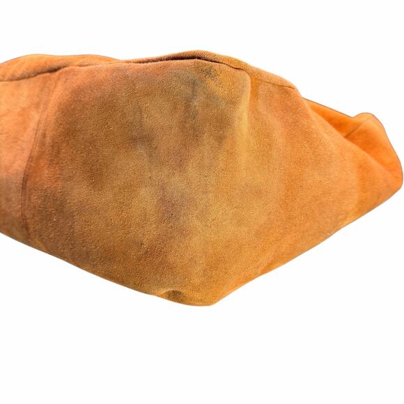 Vintage L.L.Bean Suede Tote Bag Brown XL 1980s Made in USA rare hard to find - Picture 8 of 16